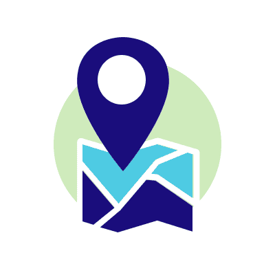 Location pin icon for Cheshire and North West